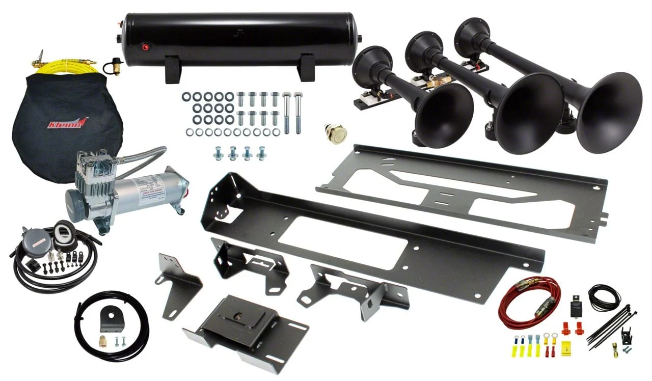Kleinn Direct Fit Onboard Air System and Model 730 Demon Triple Train Horn (17-22 F-250 Super Duty)