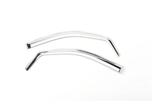 Putco Element Chrome Window Visors; Channel Mount; Front (11-16 F-250 Super Duty SuperCab, SuperCrew)