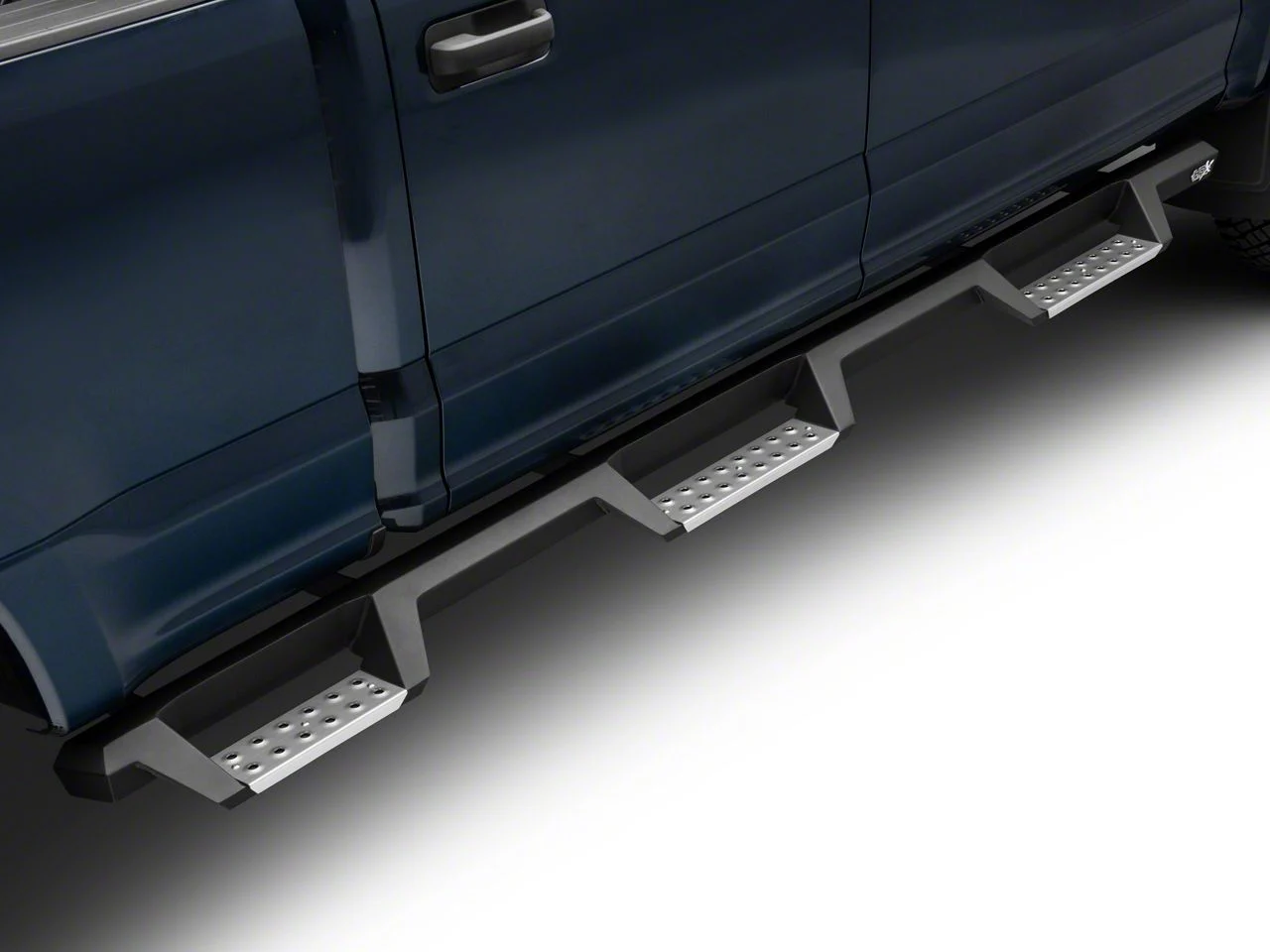 Westin HDX Stainless Wheel-to-Wheel Drop Nerf Side Step Bars; Textured Black (17-26 F-250 Super Duty SuperCrew w/ 6-3/4-Foot Bed)