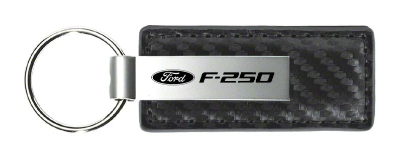 F-250 Gunmetal Carbon Fiber Leather Key Fob