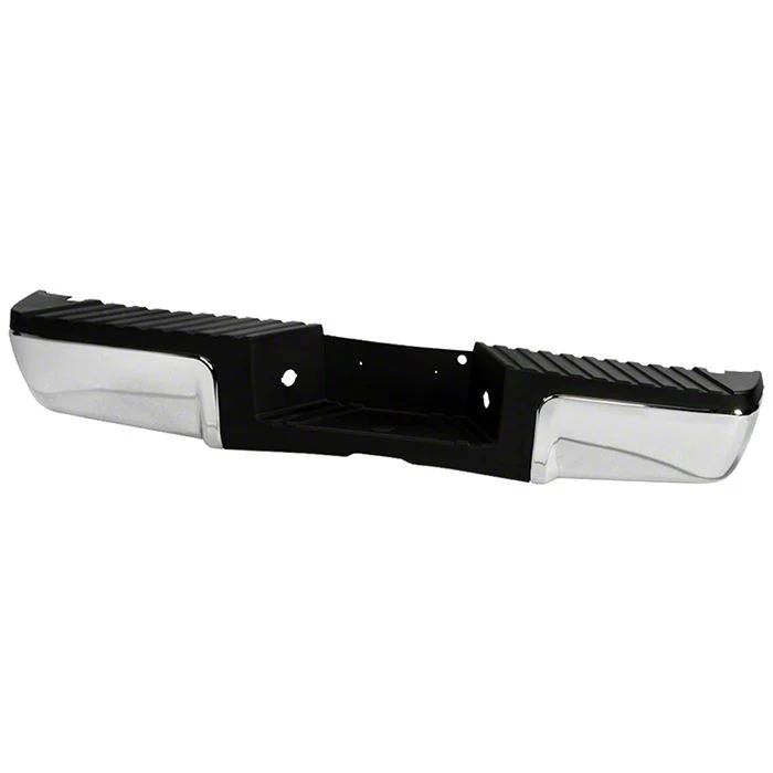 OEM Style Steel Rear Bumper; Not Pre-Drilled for Backup Sensors; Chrome (11-16 F-250 Super Duty)