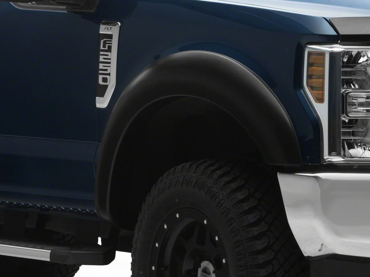 Original Riderz Fender Flares; Smooth Black (17-22 F-250 Super Duty)