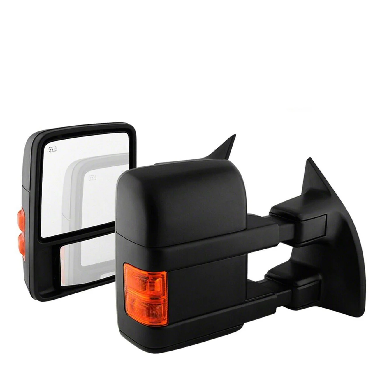 Powered Heated Manual Extendable Mirrors with Amber LED Turn Signals (11-15 F-250 Super Duty)