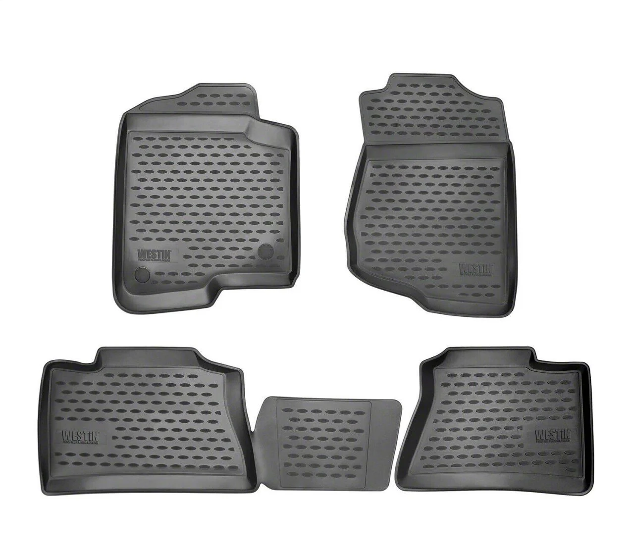 Westin Profile Front and Second Row Floor Liners; Black (17-19 F-250 Super Duty SuperCrew)