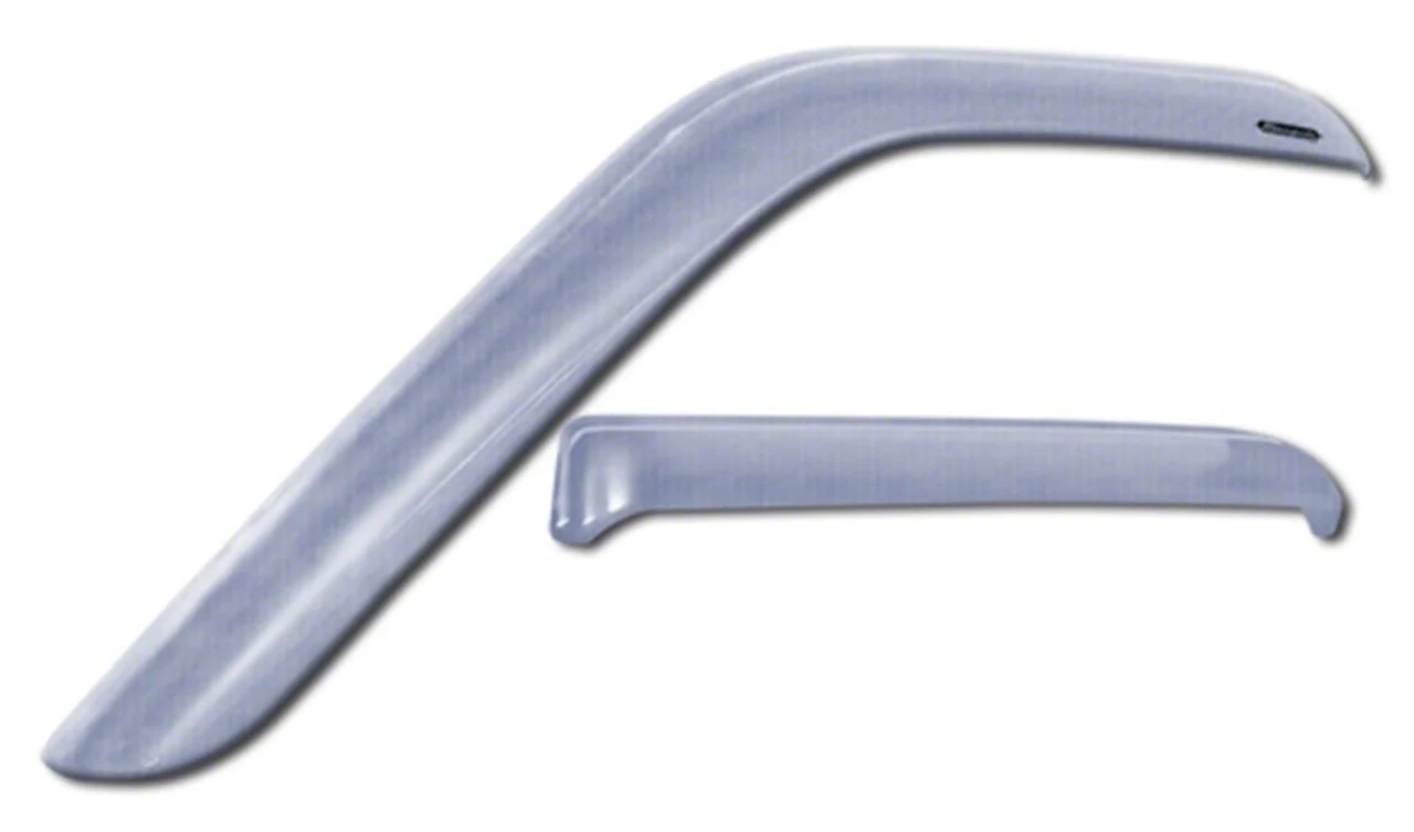 Tape-Onz Sidewind Deflectors; Front and Rear; Chrome (11-16 F-250 Super Duty SuperCrew)
