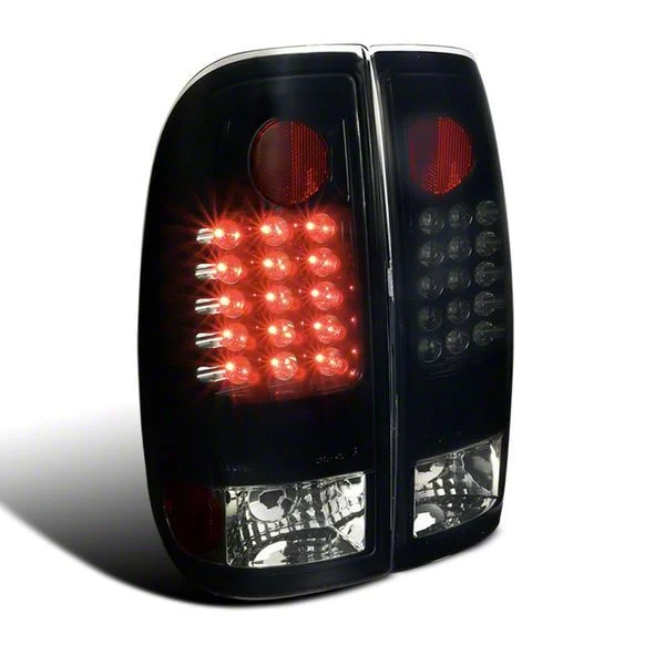LED Tail Lights; Gloss Black Housing; Smoked Lens (11-16 F-250 Super Duty)