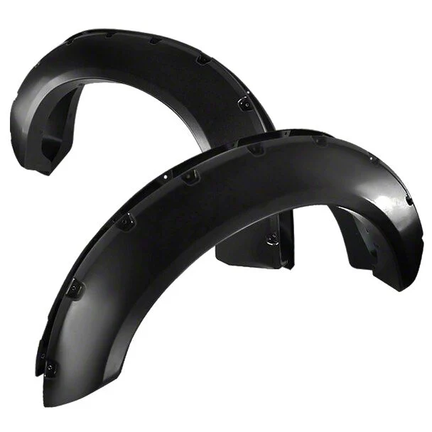 Terrain Fender Flares; Smooth Matte Black (11-16 F-250 Super Duty)