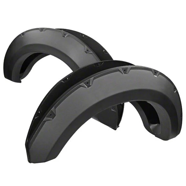 Terrain Fender Flares; Smooth Matte Black (17-19 F-250 Super Duty)