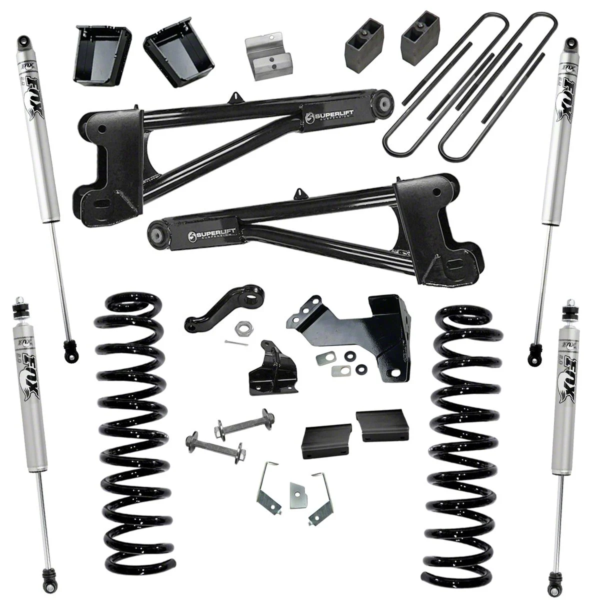 SuperLift 6-Inch Suspension Lift Kit with Radius Arms and Fox Shocks (11-16 4WD 6.7L Powerstroke F-350 Super Duty)