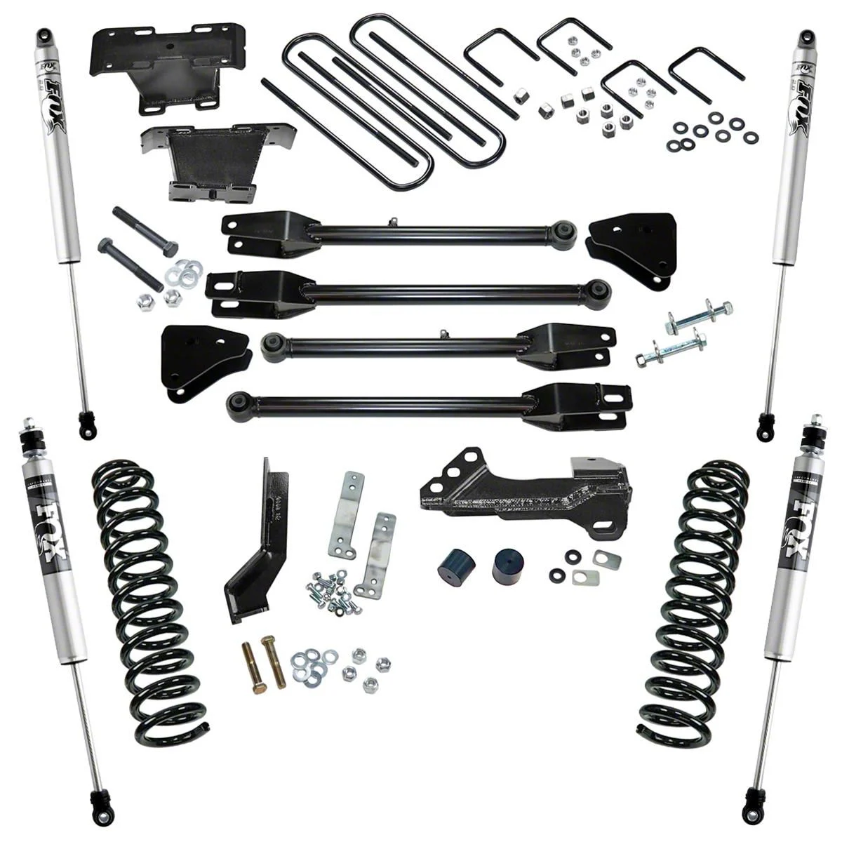 SuperLift 4-Inch 4-Link Suspension Lift Kit with FOX Shocks (17-22 4WD 6.7L Powerstroke F-250 Super Duty)