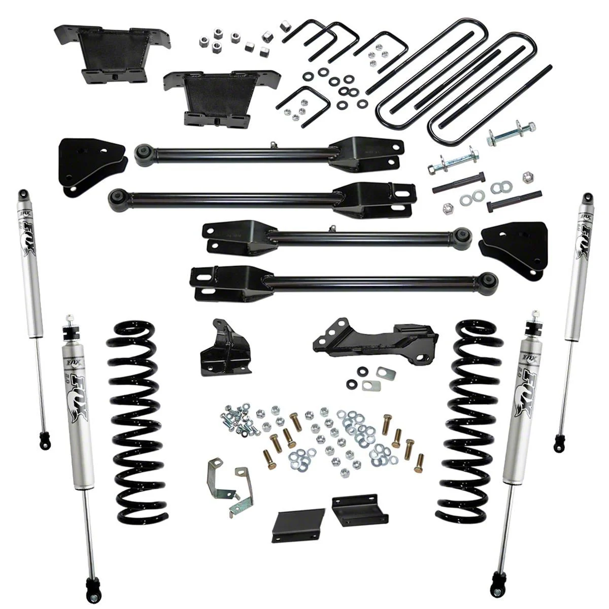 SuperLift 4-Inch 4-Link Suspension Lift Kit with FOX Shocks (11-16 4WD 6.7L Powerstroke F-250 Super Duty)