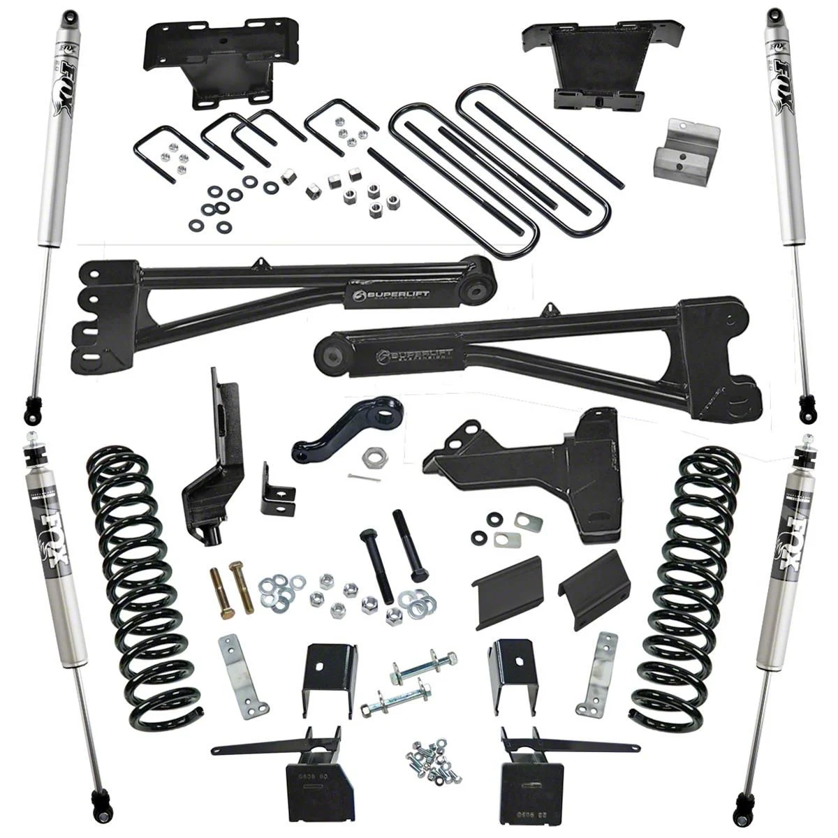 SuperLift 6-Inch Radius Arm Suspension Lift Kit with FOX Shocks (17-22 4WD 6.7L Powerstroke F-250 Super Duty)