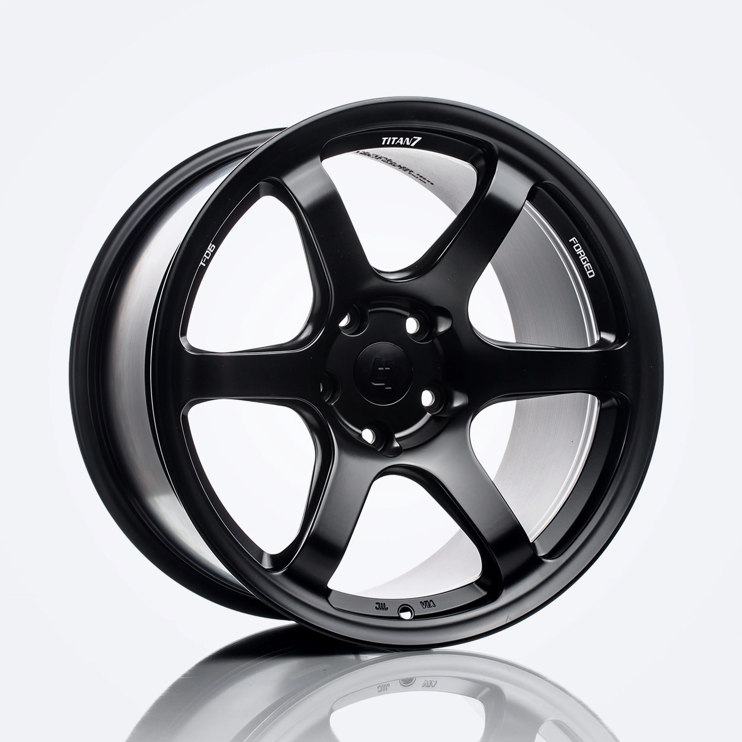 Titan 7 T-D6e 20x11 +18 5x112 66.6 Machine Black -TD6e2011018511266MB
