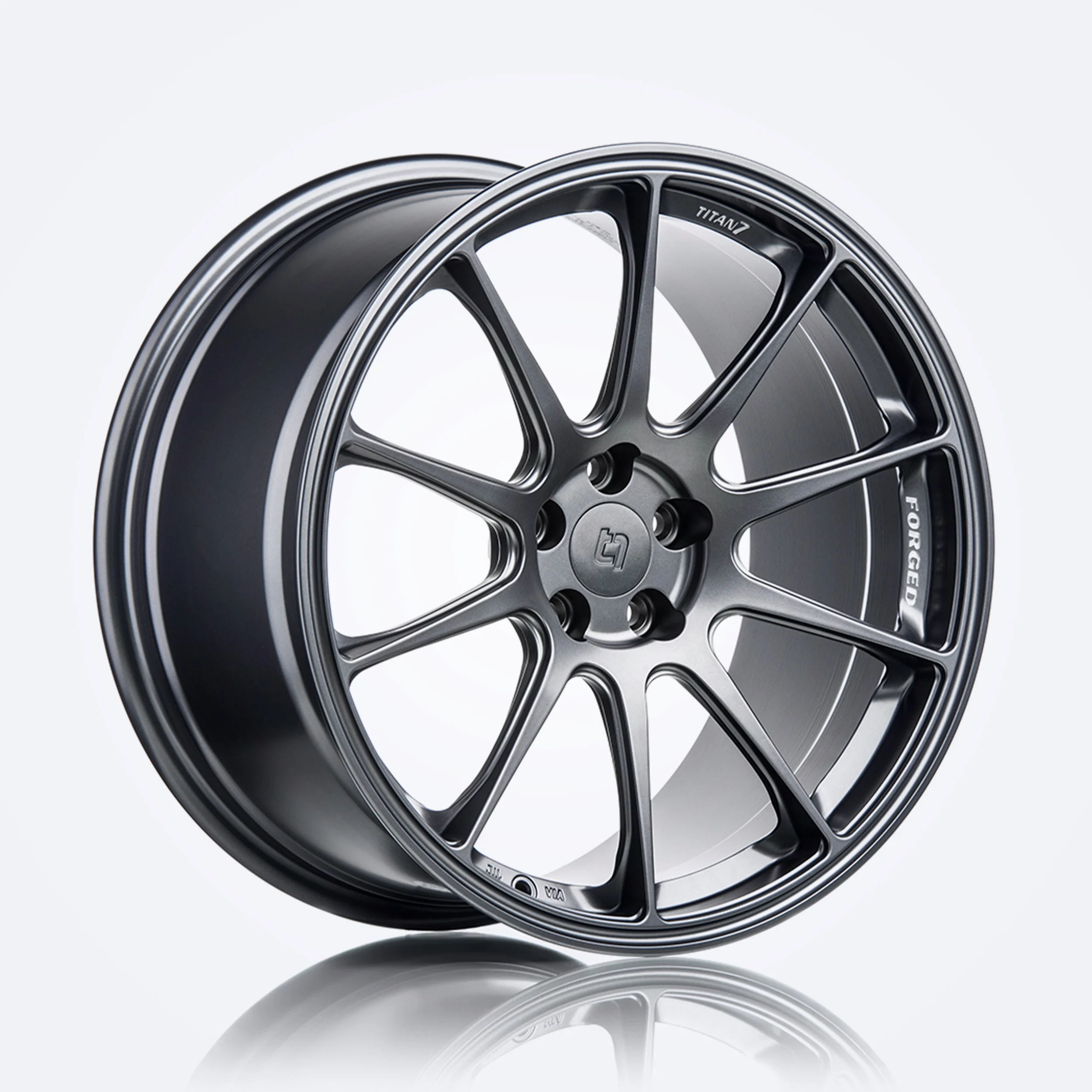 Titan 7 T-R10 18x9.5 +45 5x120 64.1 Satin Titanium -TR101895045512064ST-ACURA