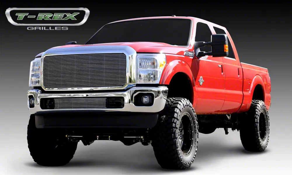 T-REX Grilles Billet Series Upper Grille Insert; Polished (11-16 F-350 Super Duty)