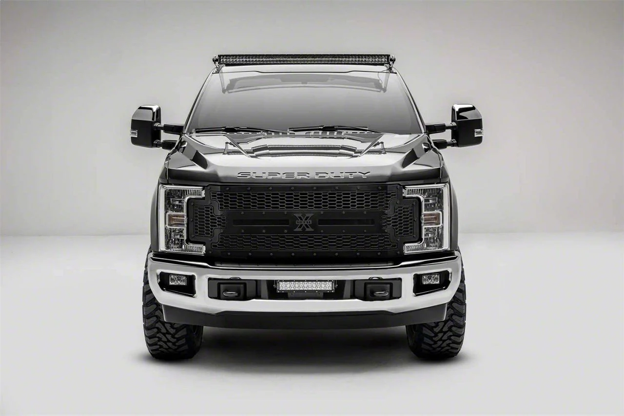 T-REX Grilles Stealth Laser X-Metal Series Upper Replacement Grille; Black (17-19 F-350 Super Duty)