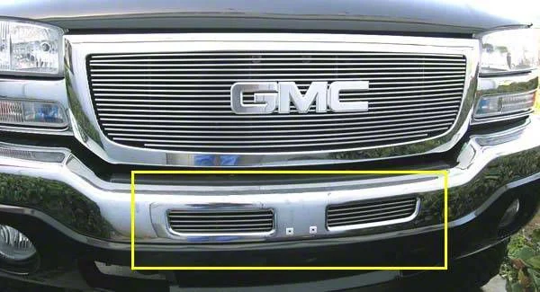 T-REX Grilles Billet Series Lower Bumper Grille Insert; Top Bumper Openings; Polished (03-06 Sierra 1500, Excluding Denali)