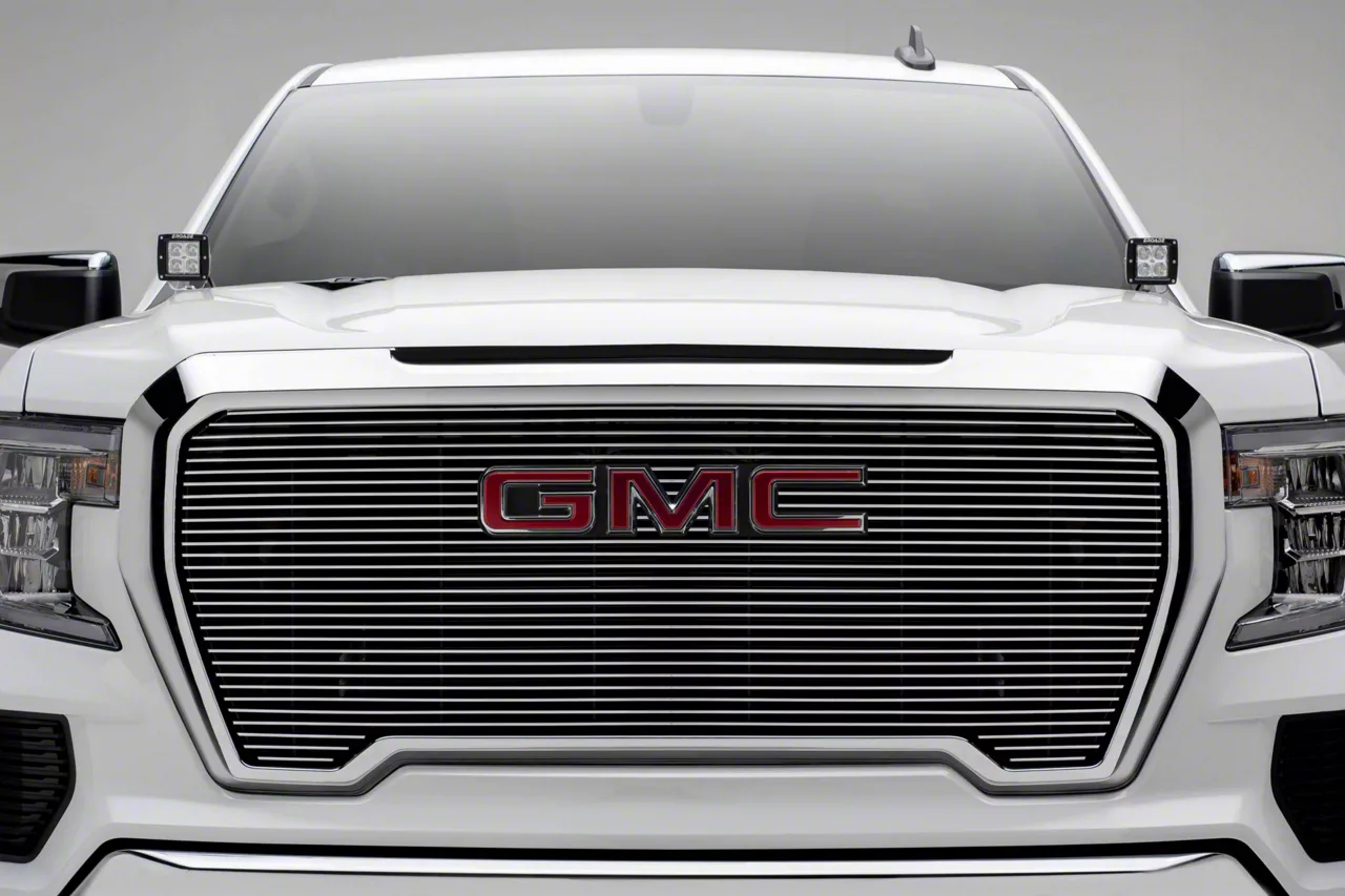 T-REX Grilles Billet Series Upper Grille Insert with Logo Plate; Polished (19-21 Sierra 1500)