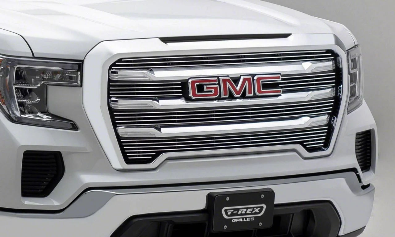 T-REX Grilles Billet Series Upper Overlay Grilles; Polished (19-21 Sierra 1500)