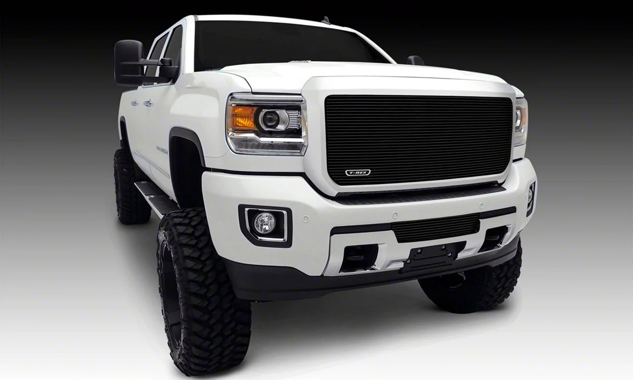 T-REX Grilles Billet Series Upper Grille Insert; Black (15-19 Sierra 2500 HD)