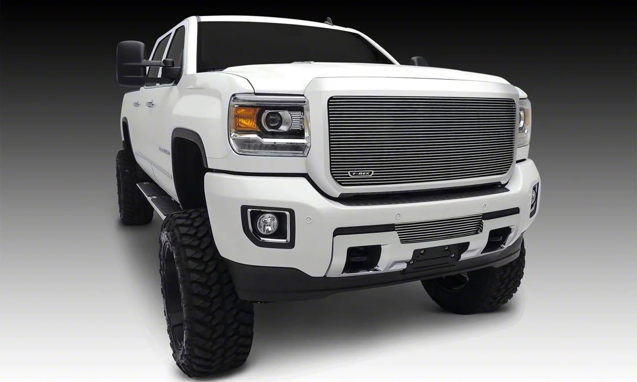 T-REX Grilles Billet Series Upper Grille Insert; Polished (15-19 Sierra 2500 HD)