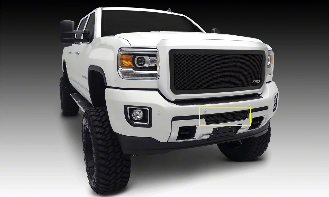 T-REX Grilles Upper Class Series Mesh Lower Bumper Grille Insert; Black (15-19 Sierra 2500 HD)