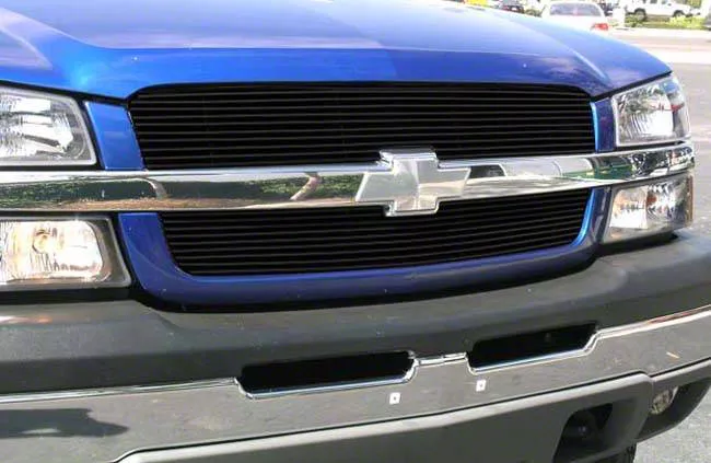 T-REX Grilles Billet Series Upper Overlay Grilles; Black (03-05 Silverado 1500)