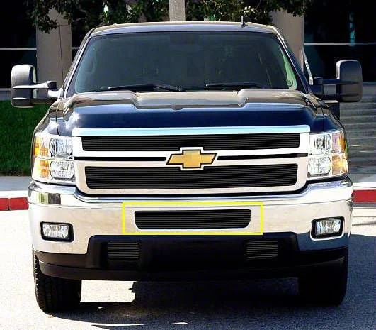 T-REX Grilles Billet Series Lower Bumper Grille Insert; Top Bumper Opening; Black (11-14 Silverado 2500 HD)