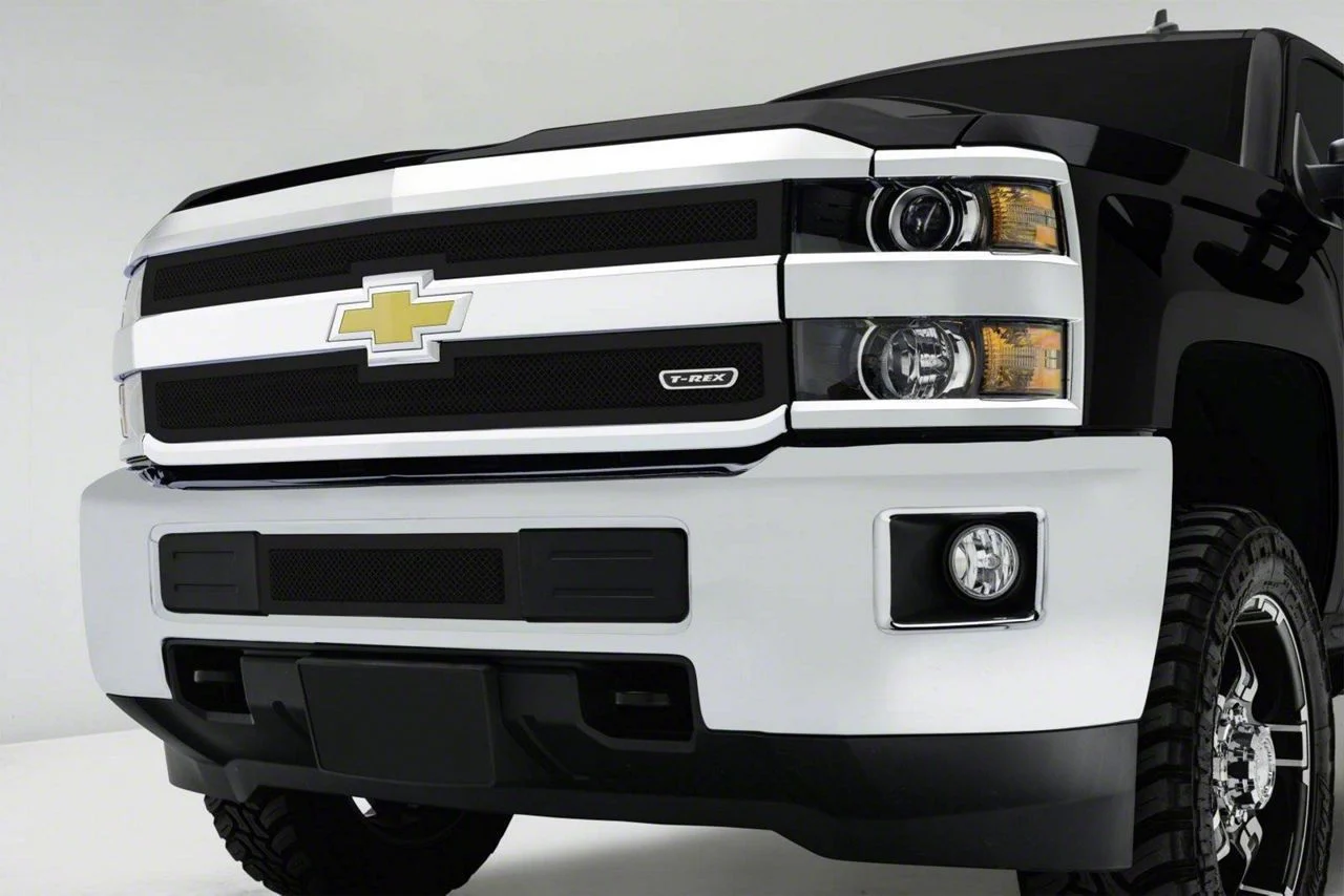 T-REX Grilles Upper Class Series Mesh Lower Bumper Grille Insert; Black (15-19 Silverado 3500 HD, Excluding High Country)