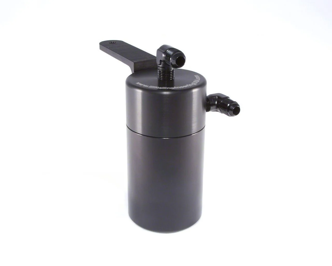 Red Standard Oil Catch Can; Black AN Fittings/Red Braided Hoses (09-14 6.0L, 6.2L Tahoe)