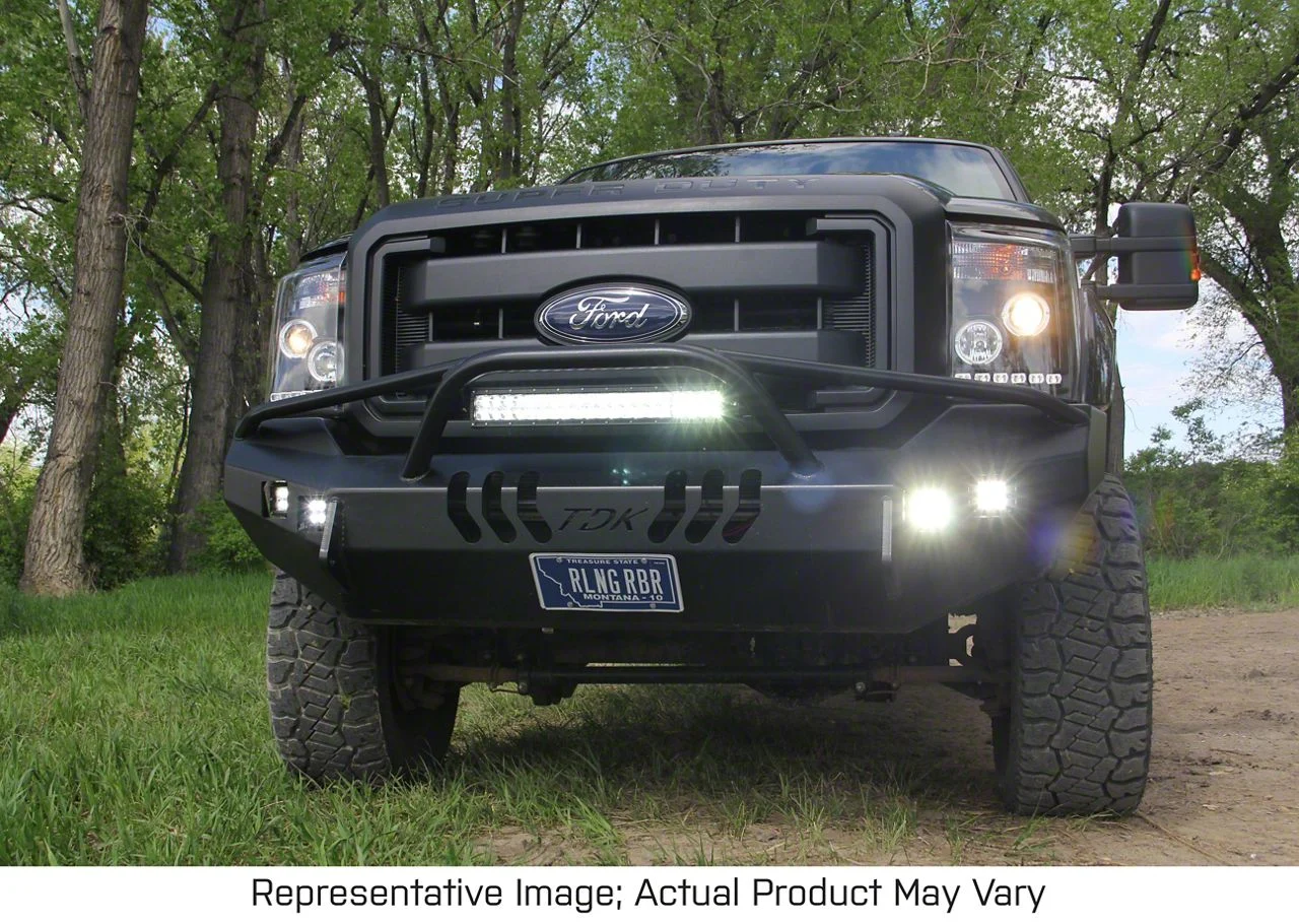 Throttle Down Kustoms Pre-Runner Front Bumper; Bare Metal (17-19 F-350 Super Duty)