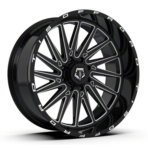TIS 547B Gloss Black Milled 6-Lug Wheel; 22x12; -44mm Offset (07-13 Silverado 1500)