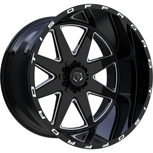 TIS 551BM Gloss Black Milled 6-Lug Wheel; 20x10; -25mm Offset (14-18 Silverado 1500)