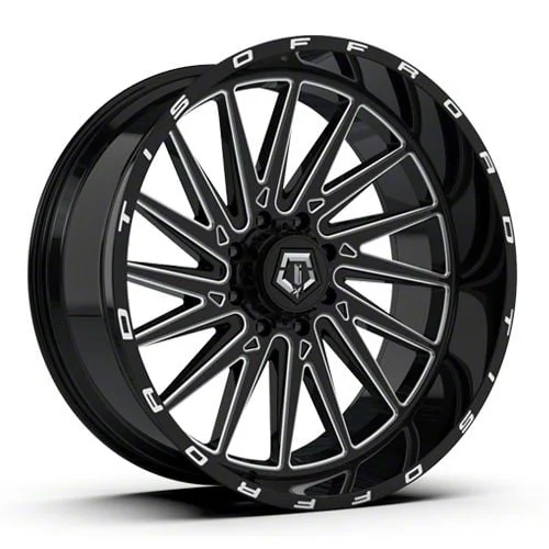 TIS 547B Gloss Black Milled 6-Lug Wheel; 22x10; -19mm Offset (19-26 Silverado 1500)