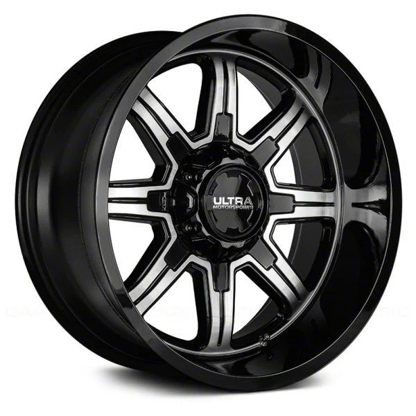 Ultra Wheels Menace Gloss Black with Diamond Cut Accents 6-Lug Wheel; 18x9; 18mm Offset (07-14 Tahoe)