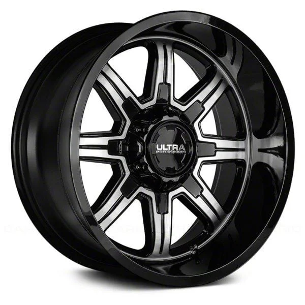Ultra Wheels Menace Gloss Black with Diamond Cut Accents 6-Lug Wheel; 20x10; -25mm Offset (07-14 Tahoe)