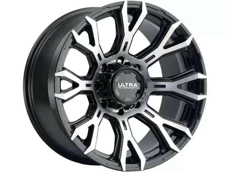 Ultra Wheels Scorpion Gloss Black with Diamond Cut Face 6-Lug Wheel; 20x10; -25mm Offset (15-20 Tahoe)