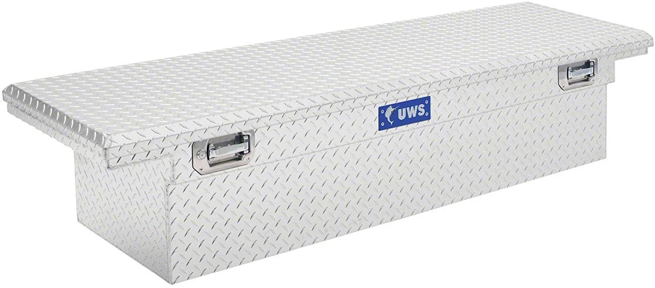 UWS 69-Inch Aluminum Crossover Tool Box with Pull Handles; Bright (07-26 Sierra 2500 HD)