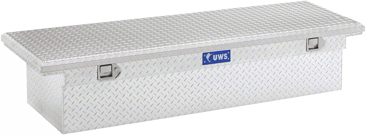 UWS 69-Inch Aluminum Low Profile Crossover Tool Box; Bright (07-26 Sierra 2500 HD)