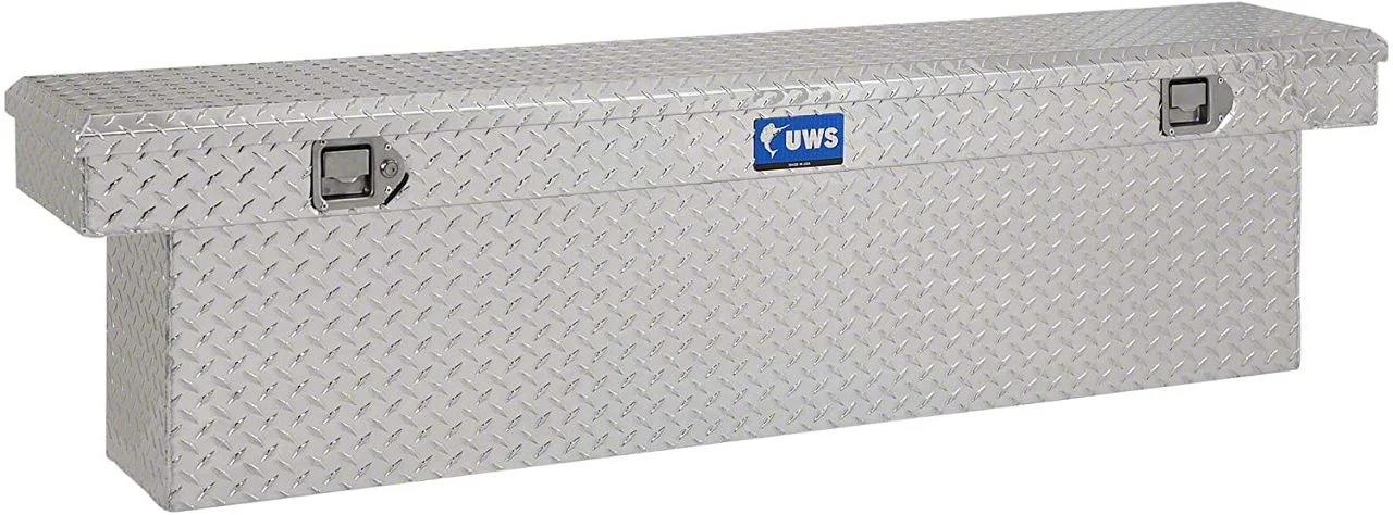 UWS 69-Inch Aluminum Deep Slim-Line Crossover Tool Box; Bright (07-26 Silverado 3500 HD)