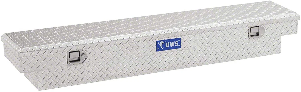 UWS 69-Inch Aluminum Slim-Line Crossover Tool Box; Bright (07-26 Silverado 3500 HD)