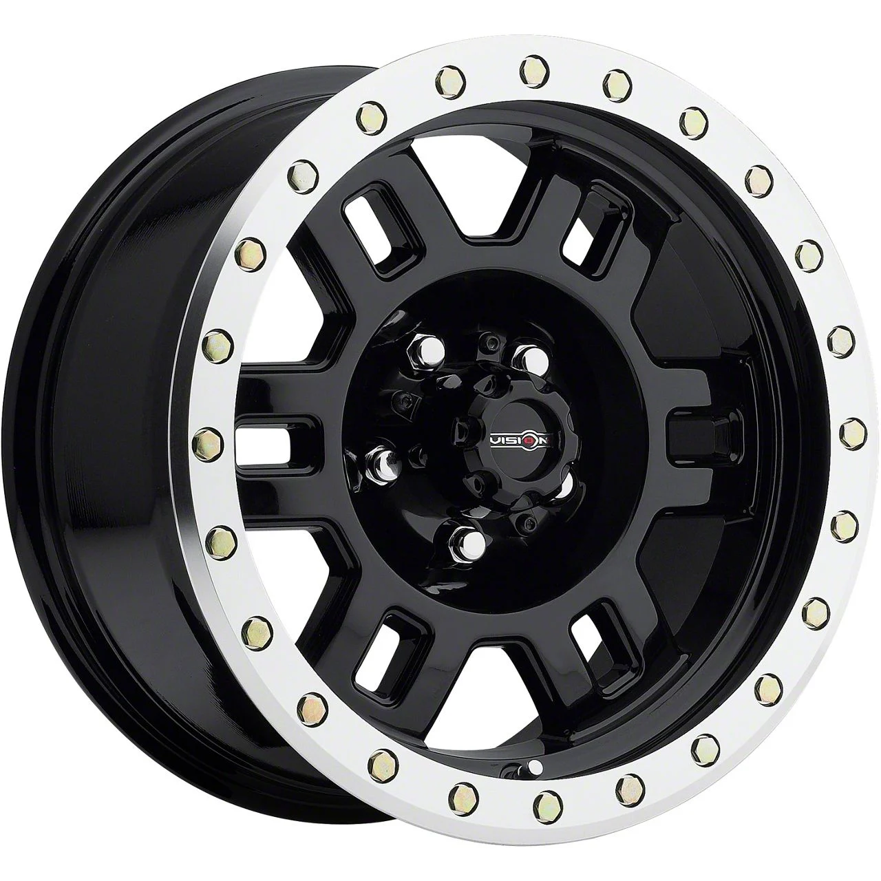 Manx Gloss Black Machined 6-Lug Wheel; 17x8.5; 0mm Offset (14-18 Silverado 1500)