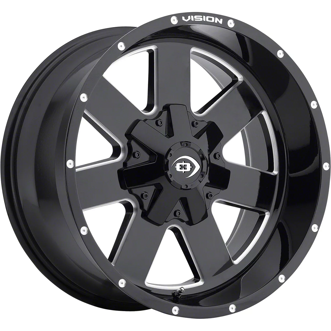 Arc Gloss Black Milled 6-Lug Wheel; 17x9; 12mm Offset (14-18 Silverado 1500)