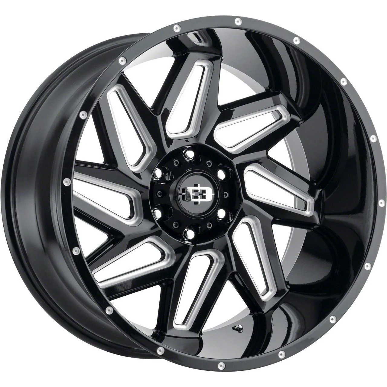 Spyder Gloss Black Milled 5-Lug Wheel; 20x9; 12mm Offset (02-08 RAM 1500, Excluding Mega Cab)