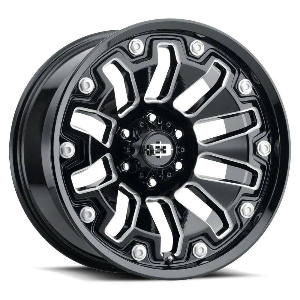 Armor Gloss Black Milled 6-Lug Wheel; 18x9; 12mm Offset (21-26 F-150)
