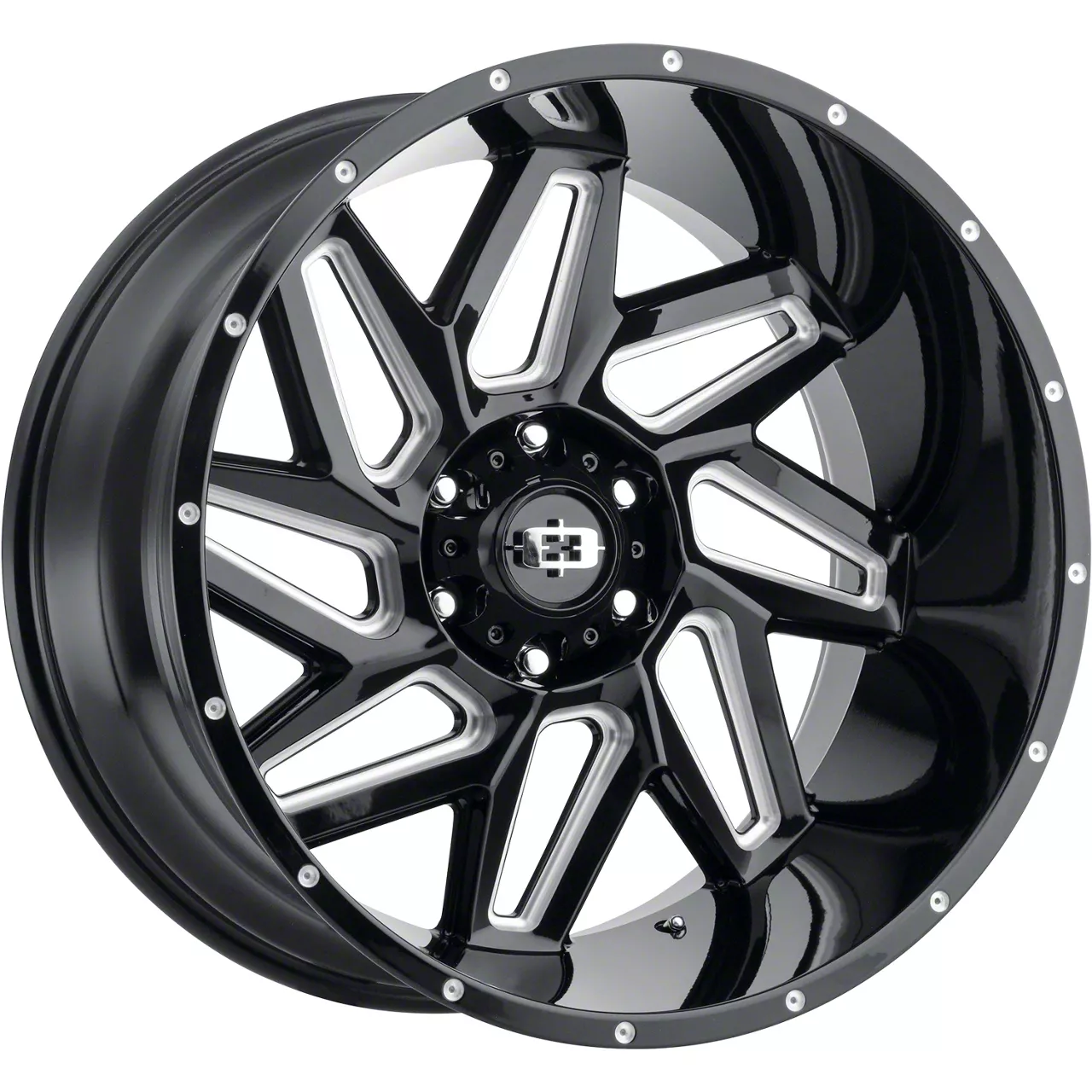 Spyder Gloss Black Milled 5-Lug Wheel; 20x9; 12mm Offset (09-18 RAM 1500)