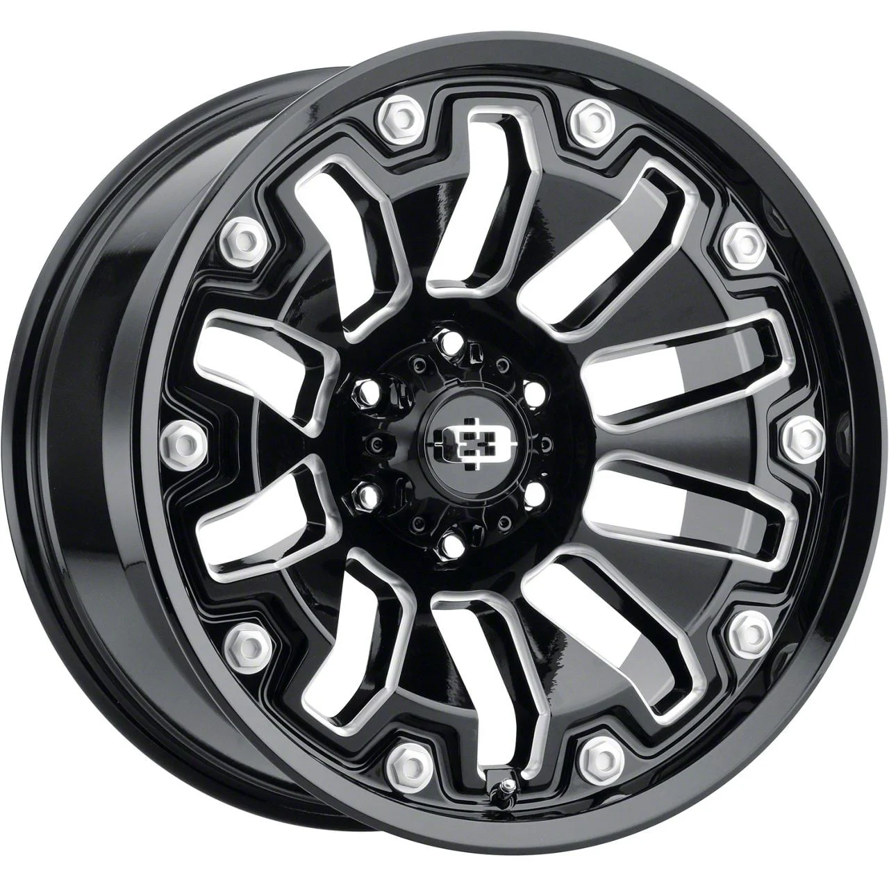 Armor Gloss Black Milled 6-Lug Wheel; 18x9; 12mm Offset (19-23 Ranger)