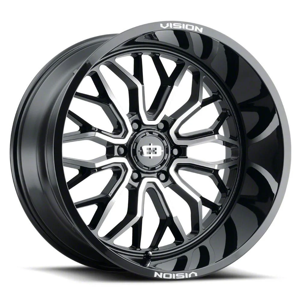 Riot Gloss Black Machined 8-Lug Wheel; 20x9; 12mm Offset (15-19 Silverado 2500 HD)