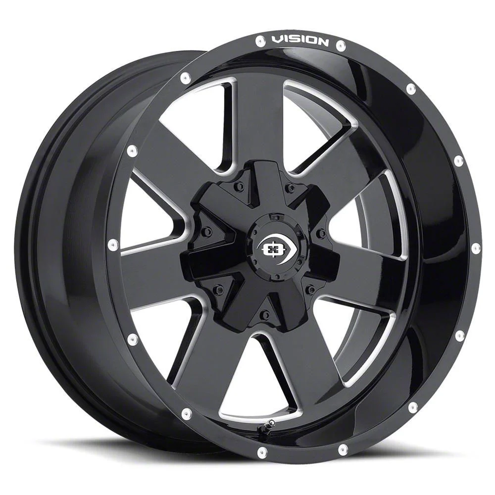 Arc Gloss Black Machined 8-Lug Wheel; 20x9; 12mm Offset (11-26 F-250 Super Duty)