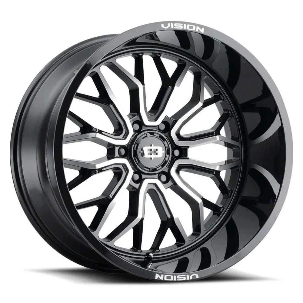 Riot Gloss Black Machined 8-Lug Wheel; 20x9; 12mm Offset (20-26 Silverado 3500 HD SRW)
